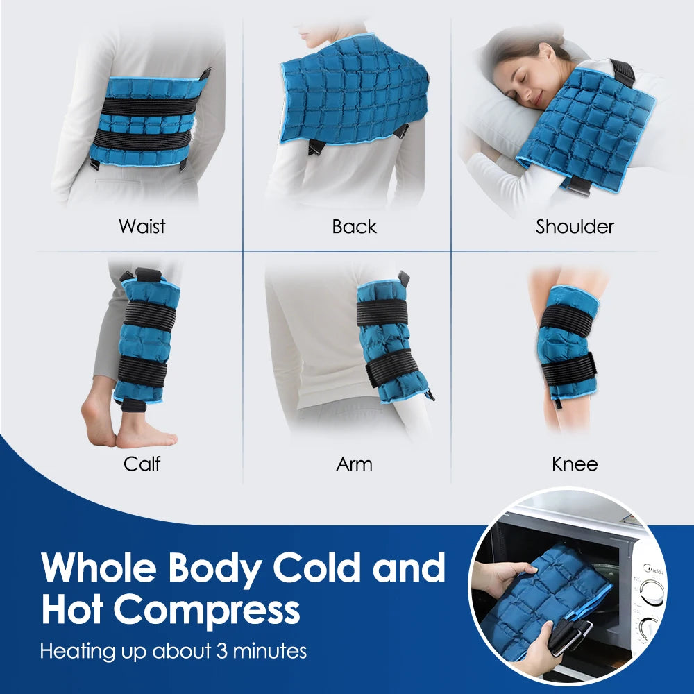 Reusable Ice Pack Wrap For Muscle Relax Hot Cold Gel Pack Cooling Knee Leg Back Ice Pack Wrap Local Stock