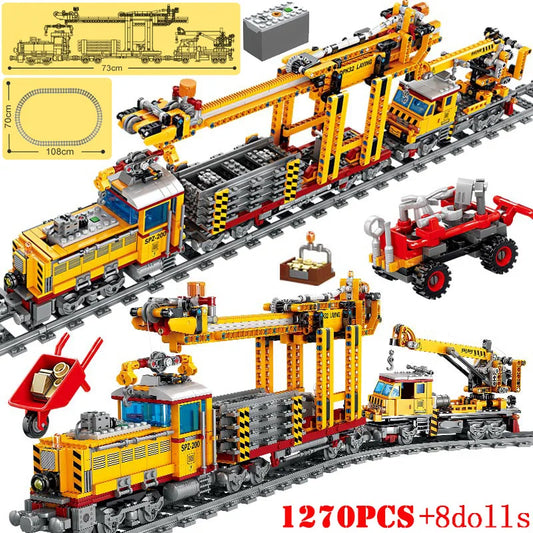 MOC City Series Train Metro Track Building Blocks Railroad Conveyance Toys TR18