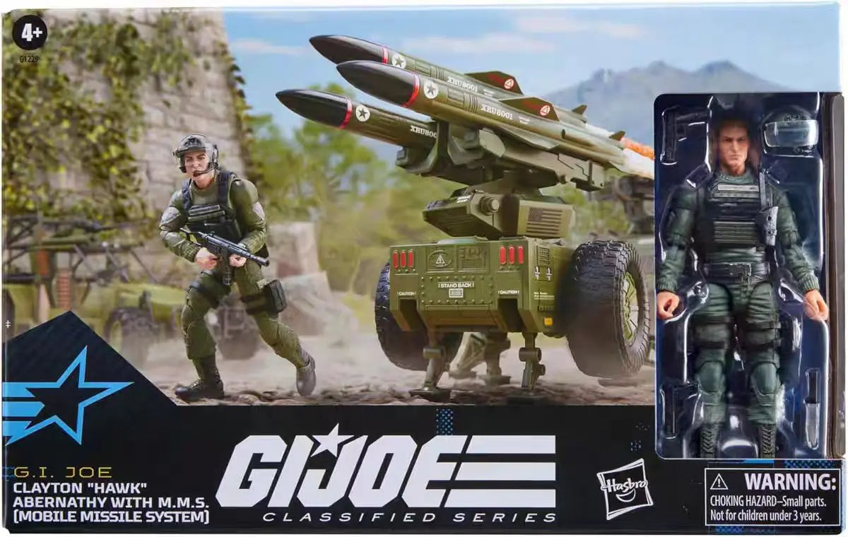 Original Hasbro G.I. Joe Classified Series 182 Clayton Hawk Abernathy with M.M.S. Mobile Missile System Anime Figure Toy Model