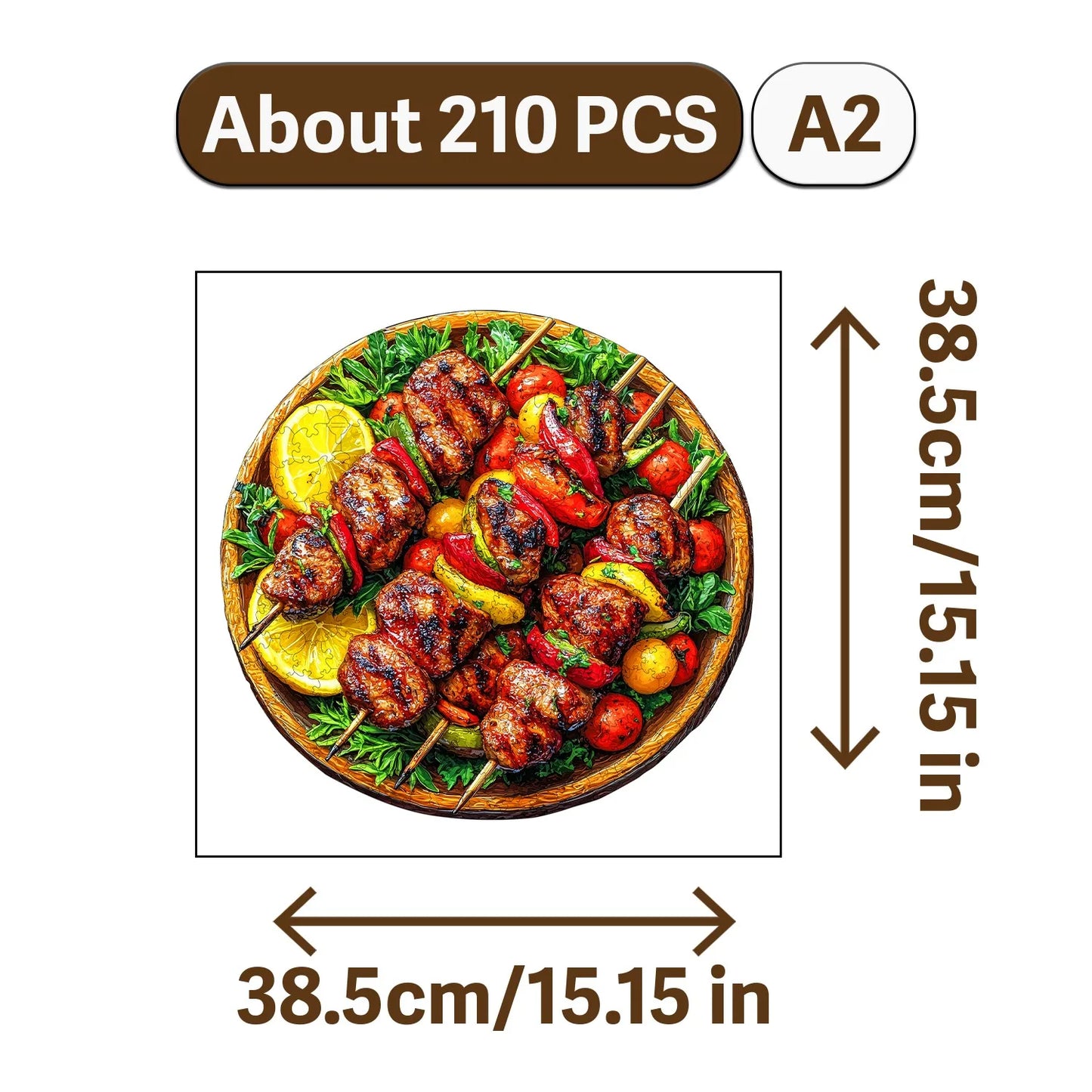 Gourmet Feast Theme Wooden Jigsaw Puzzle Wood Home Decor Painting Christmas and Halloween Gift Toy For Teen And Kid