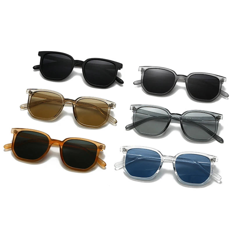 JNPCXI New Ins Popular Fashion Women Square Sunglasses Shades UV400 Retro Gray Gray Men Trending Sun Glasses