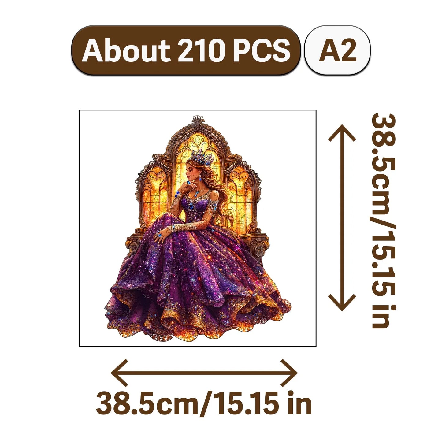 Children and The Queen Wooden Jigsaw Puzzle Wood Home Decor Painting Christmas and Halloween Gift Toy for Teen and Kid