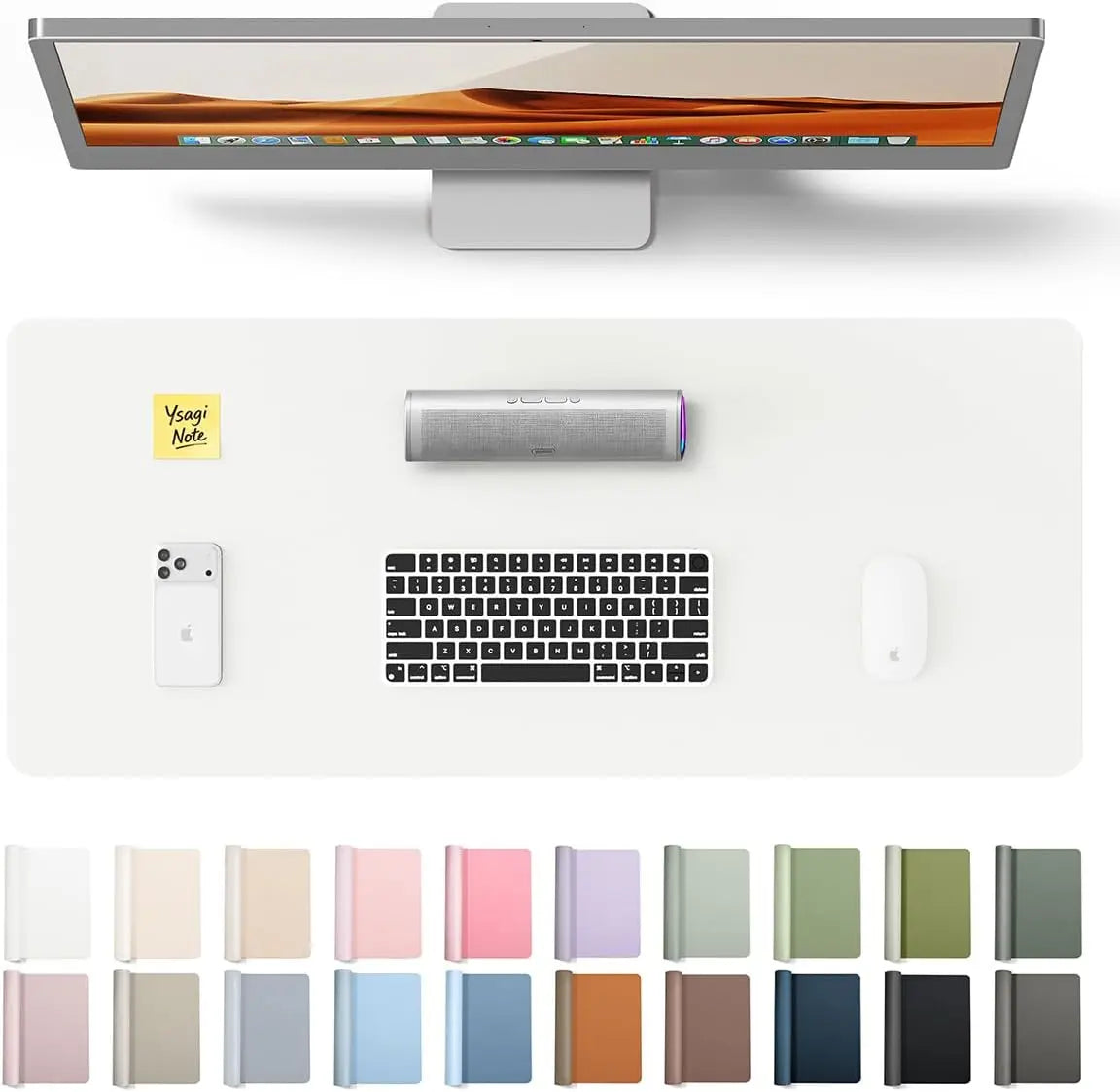 Leather Office Desk Pad Protector,Large Mouse Pad,Non-Slip,PU Leather,Laptop Desk Blotter,Waterproof Writing Pad for Office/Home