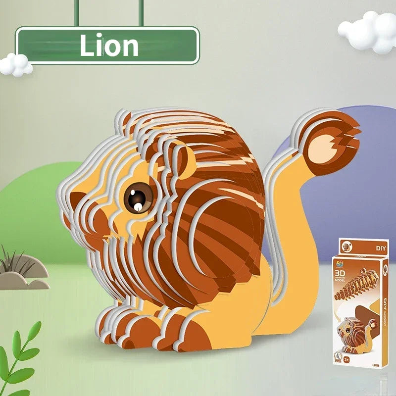 3D Jigsaw Puzzles for Kids Jurassic World Dinosaur Educational Toys Paper Animal Puzzle Cartoon Model Toys Children's Day Gift