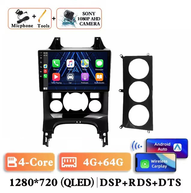 Android 15 Wireless Carplay Auto Car Radio for Peugeot 3008 2009-2015 Car Multimedia Player GPS 4G+WiFi Navigation Head Unit