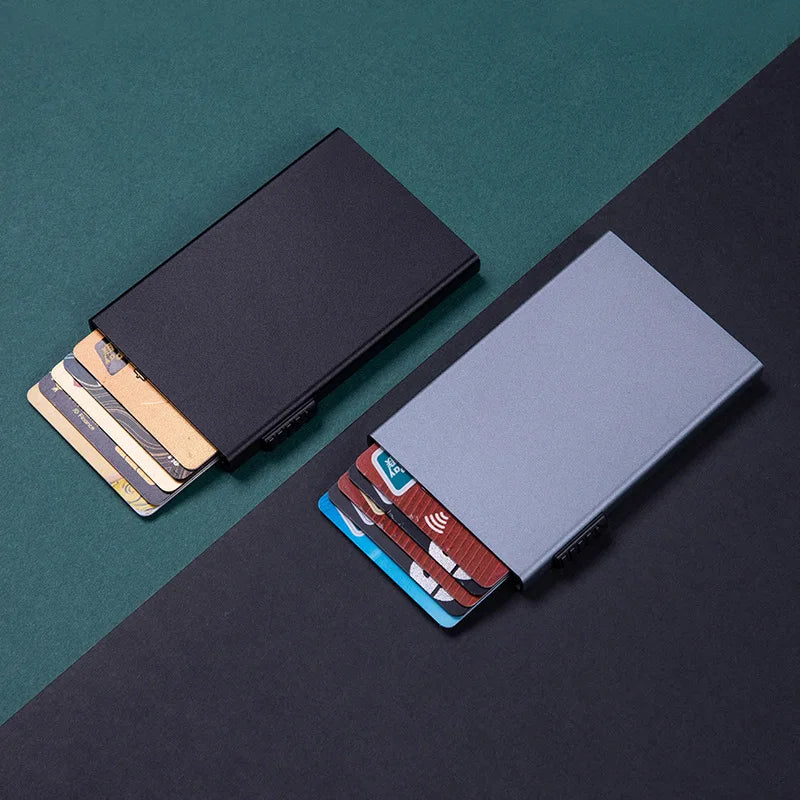 3PC Magic ID Bank Credit Card Holder Smart Wallets Men Unisex Pop-Up Cardholder