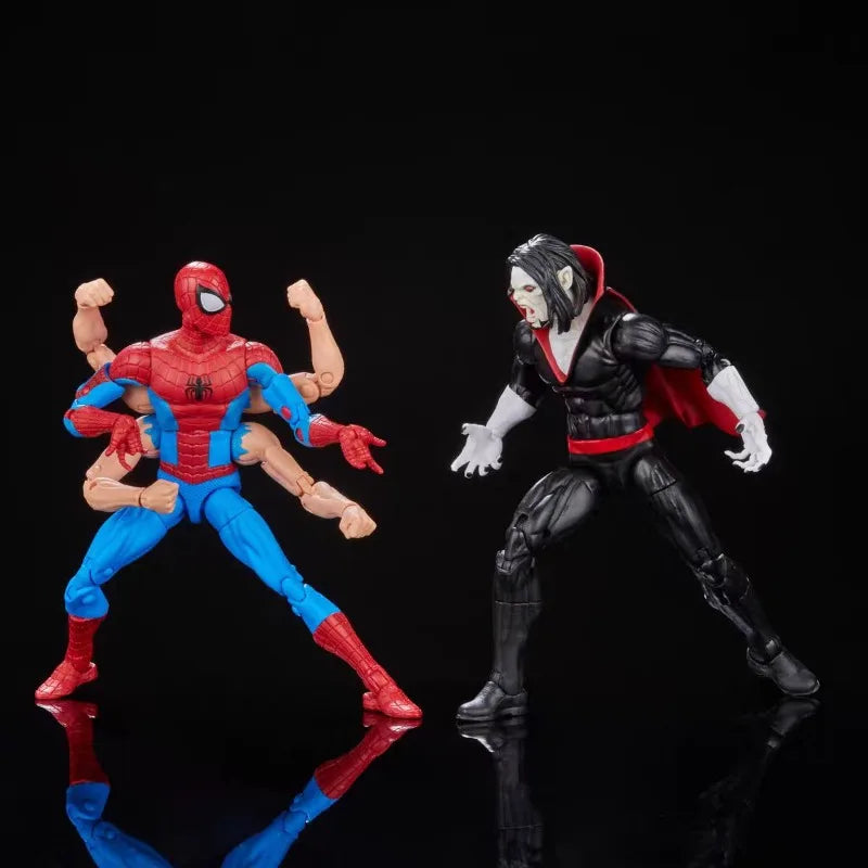 Original Hasbro Marvel Legends Series SpiderMan Vs Morbius Action Figures Toys Model