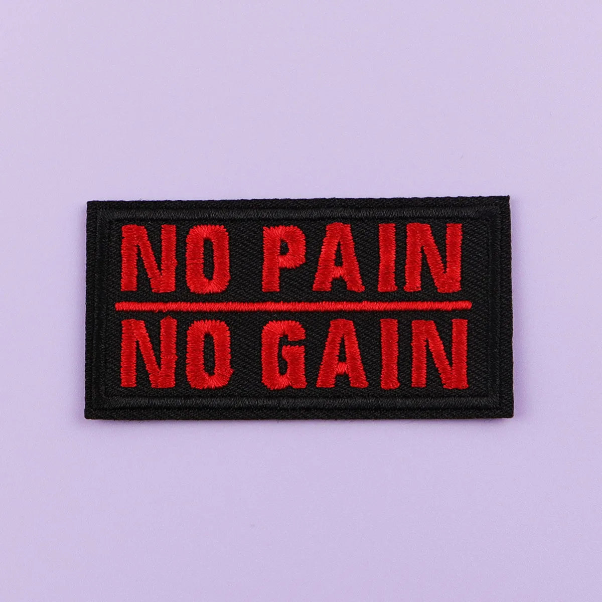 NO PAIN Iron On Patch Clothes Patch For Clothing Quote Embroidered Patch Garment Apparel Accessories Sewing Stickers