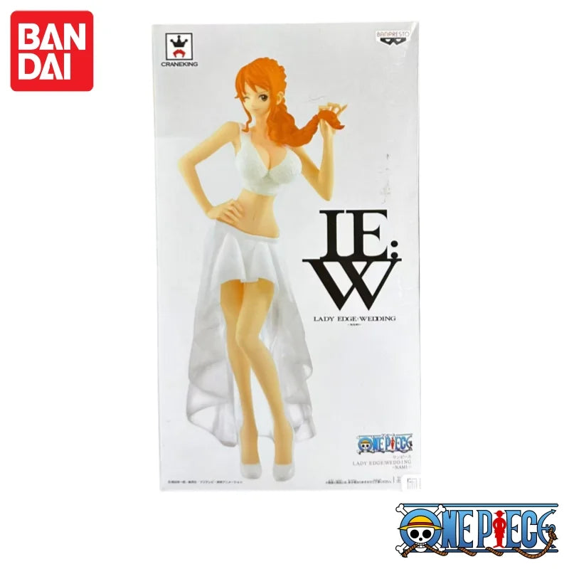 Special OfferIn Stock Bandai Original One Piece Boa Hancock Perona Weiwei Nami Wedding Dress Mol Doll Action Collection StatueFi