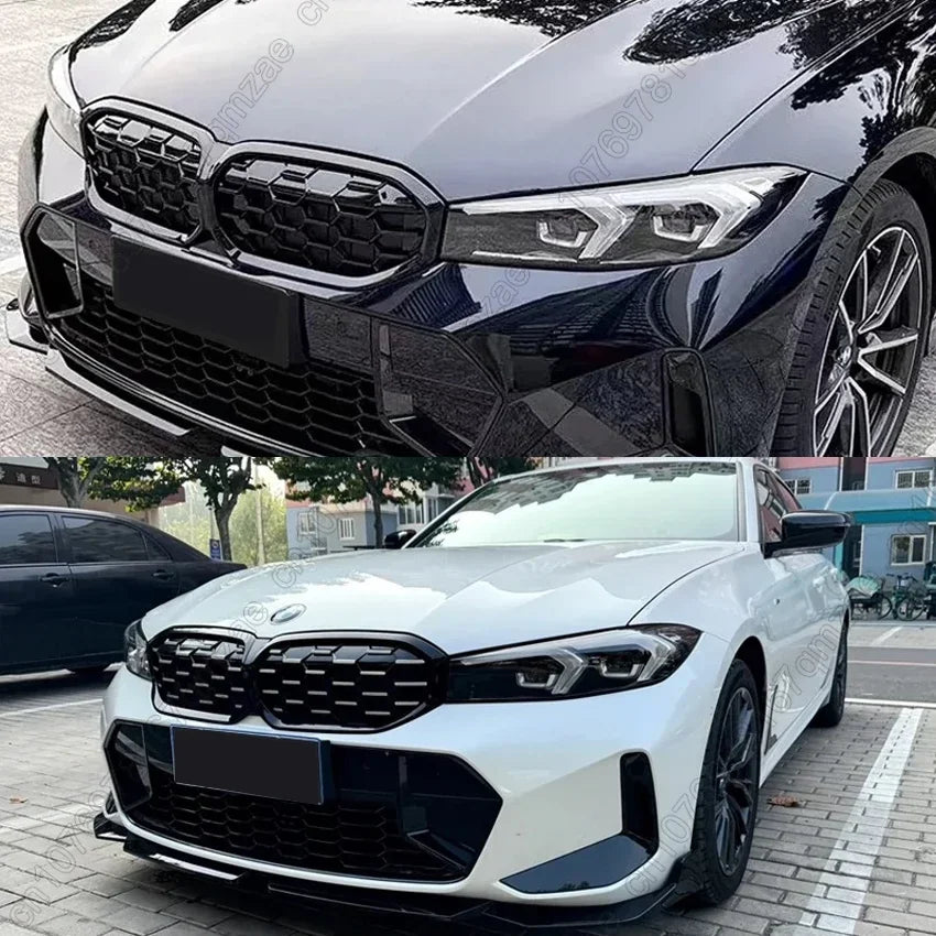 For BMW 3 Series G20 G21 2022-2025 330i 320d M340i Front Kidney Double Slat Diamond Grille Grill Center Grid Mesh Tuning Part