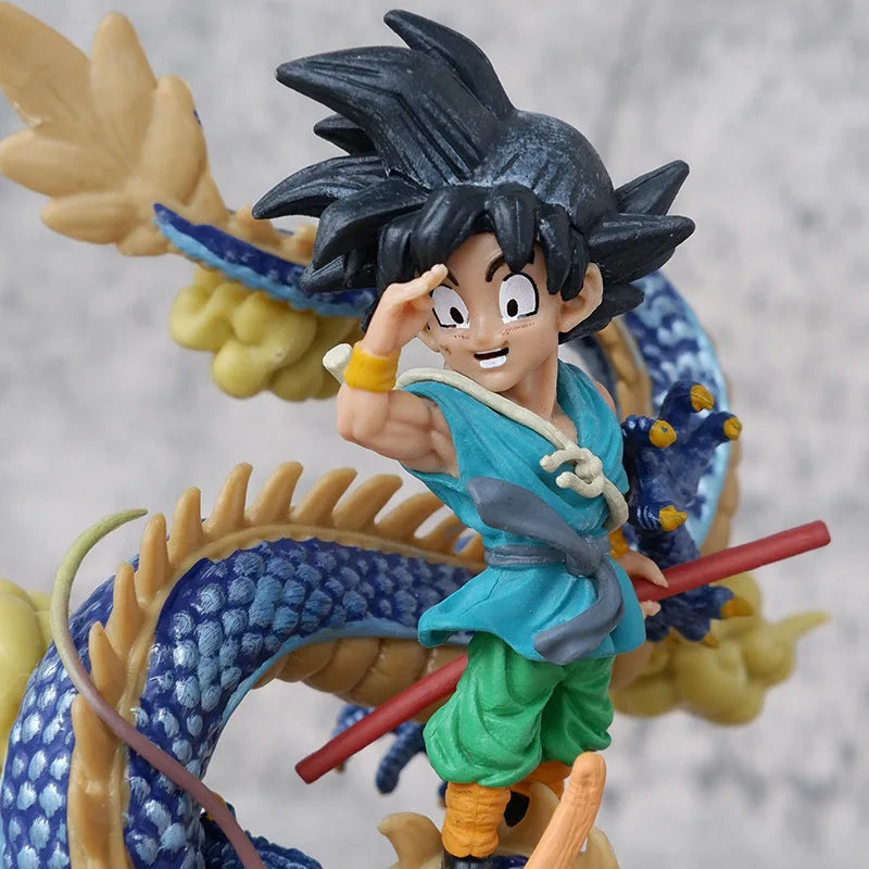 13CM Dragon Ball Anime Good Bye Goku Shenron GT Goku Trip PVC Action Figure