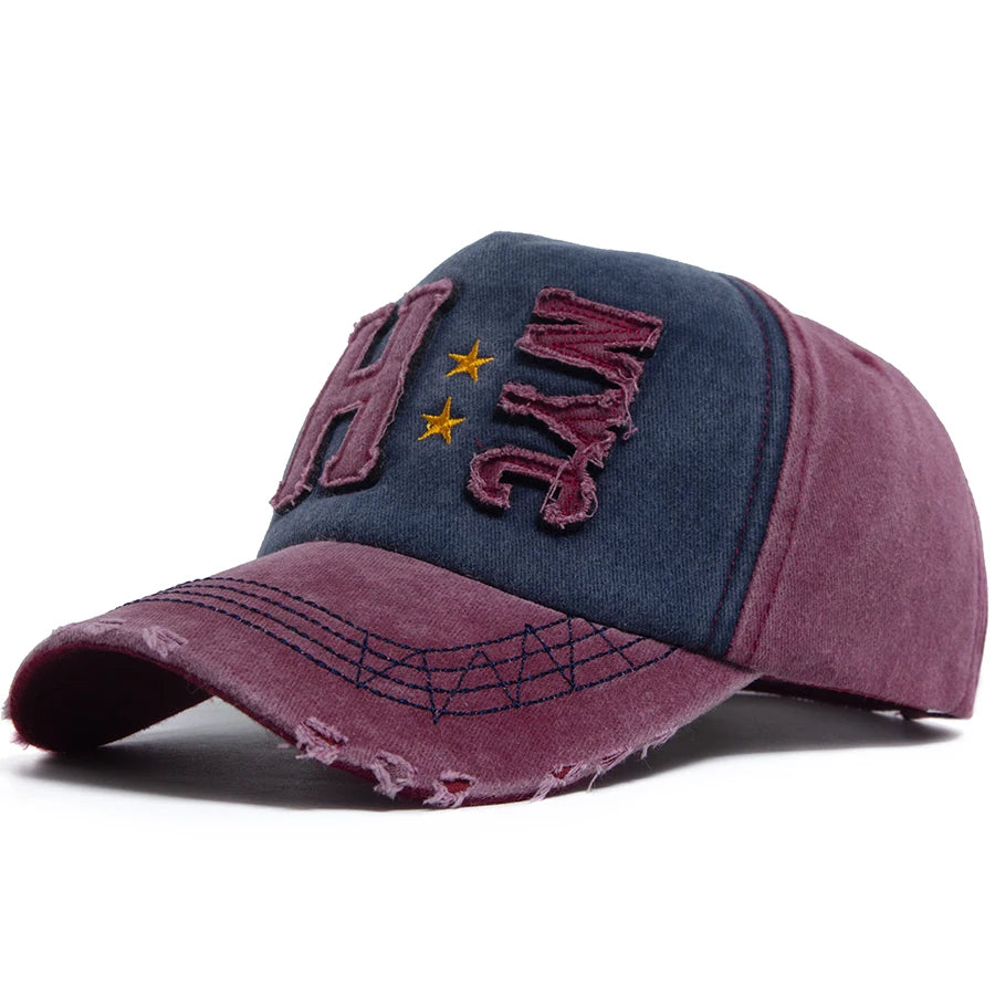 Men Women Baseball Cap Fashion Vintage Washed Cotton Hip Hop Hat Spring Summer Casual Truck Cap Outdoor Sun Visor Adjustable