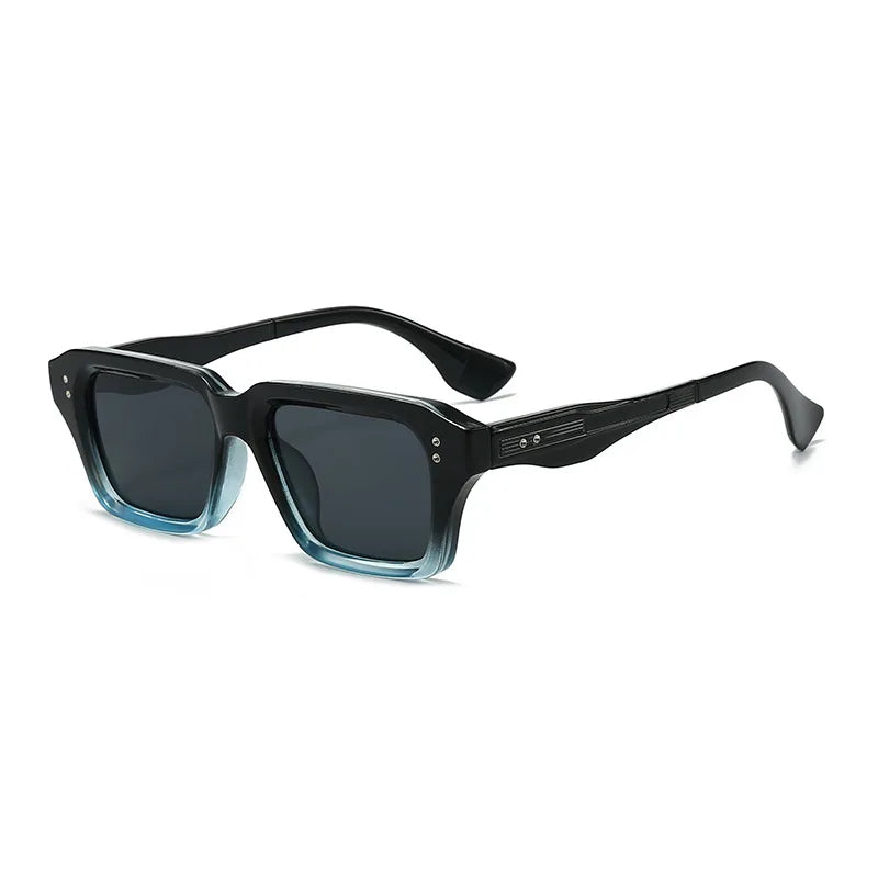JNPCXI New Retro Square Rivets Men Sunglasses Shades UV400 Fashion Green Green Women Clear Lens Frame