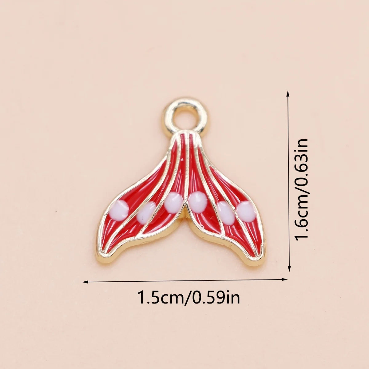 6Pcs Mix Lot Gold Plated Enamel Mermaid Tail Charm for Jewelry Making DIY Necklace Earrings Bracelet