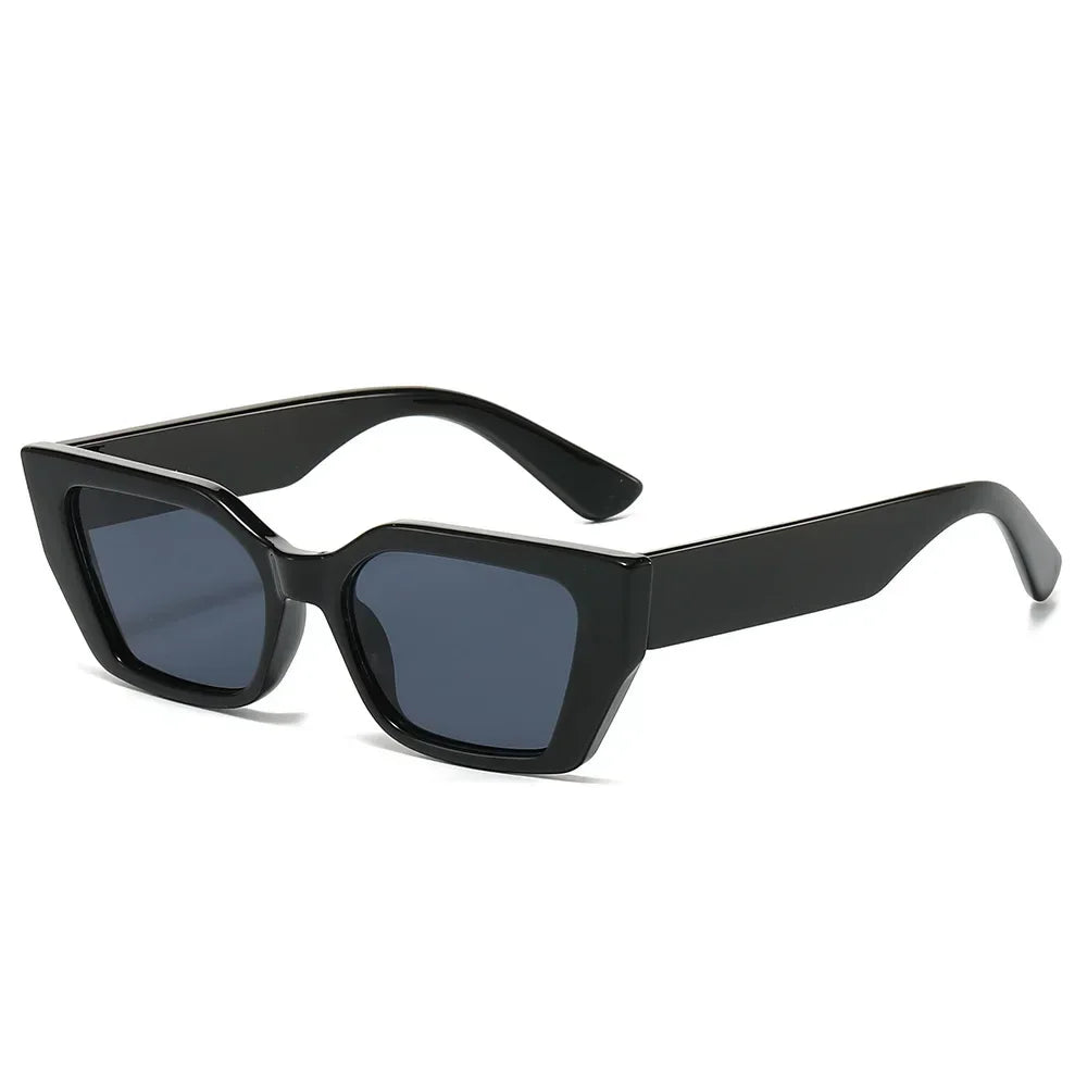 JNPCXI Small Rectangle Women Fashion Sunglasses Gradient Ocean Color Double Color Retro Shades UV400 Men Sun Glasses