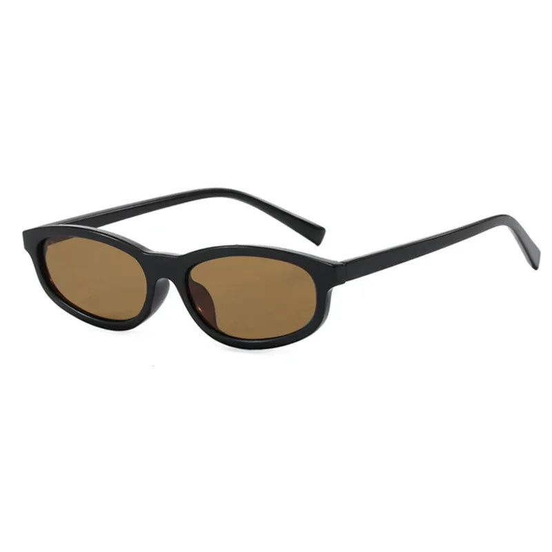 JNPCXI New Fashion Small Cat Eye Women Sunglasses Retro Leopard Tea Shades UV400 Men Trending Sun Glasses