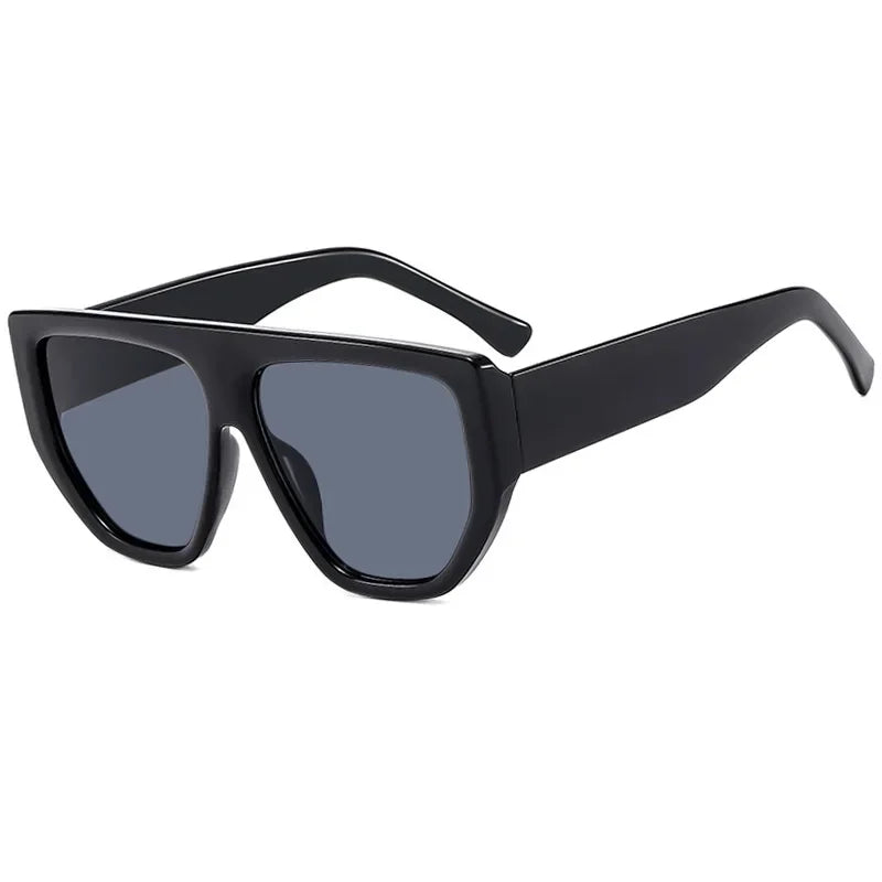 JNPCXI Retro Oversized Sunglasses Men Fashion Brand Designer Black Gradient Shades UV400 Women Trending Sun Glasses