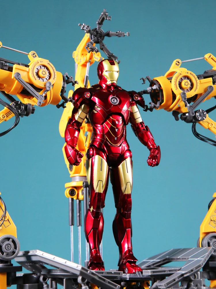 Zd Toys Suit Up Gantry w/ MK4 Iron Man Original 1/10 Tony Stark Action Figure