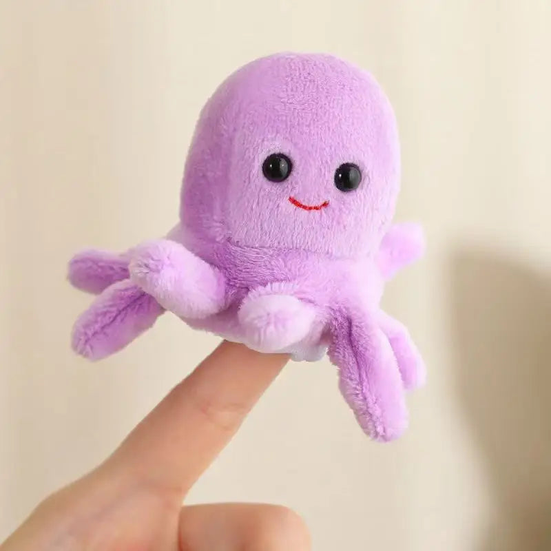 9cm Latest Marine Animal Finger Cover Filled Plush Toy Handmade Doll Cartoon Anime Cute Children's Birthday Gift Fun Doll