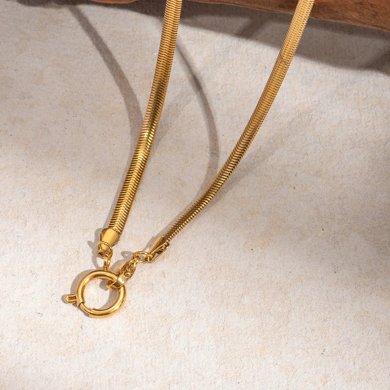 Uworld Fashion Stainless Steel 18 K Chain Necklace Charm Metal Texture Collar Jewelry Titanium Waterproof Collier Femme Gift