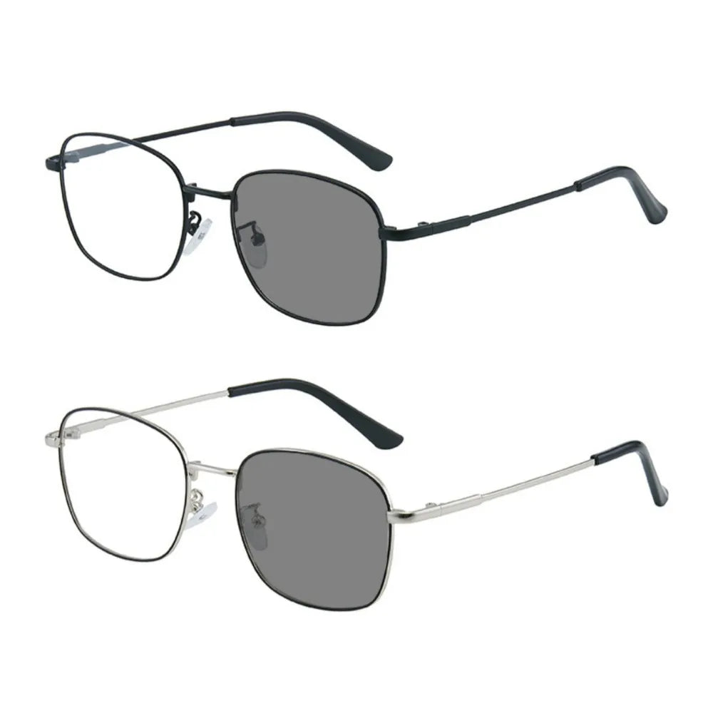 2PCS Multifunctional 2 in 1 Photochromic Glasses for Women Anti Blue Light Anti Radiation PC Frame Eyeglasses Unisex Glasses