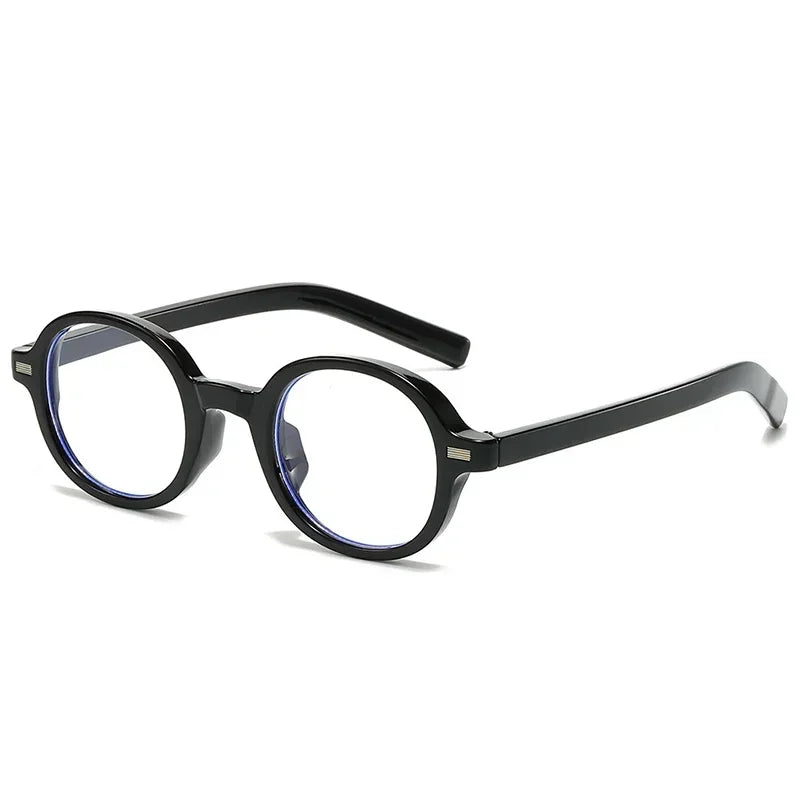 JNPCXI New Round Sunglasses Women Fashion Clear Ocean Blue Pink Gradient Lens Shades UV400 Men Retro Punk Rivets Sun Glasses