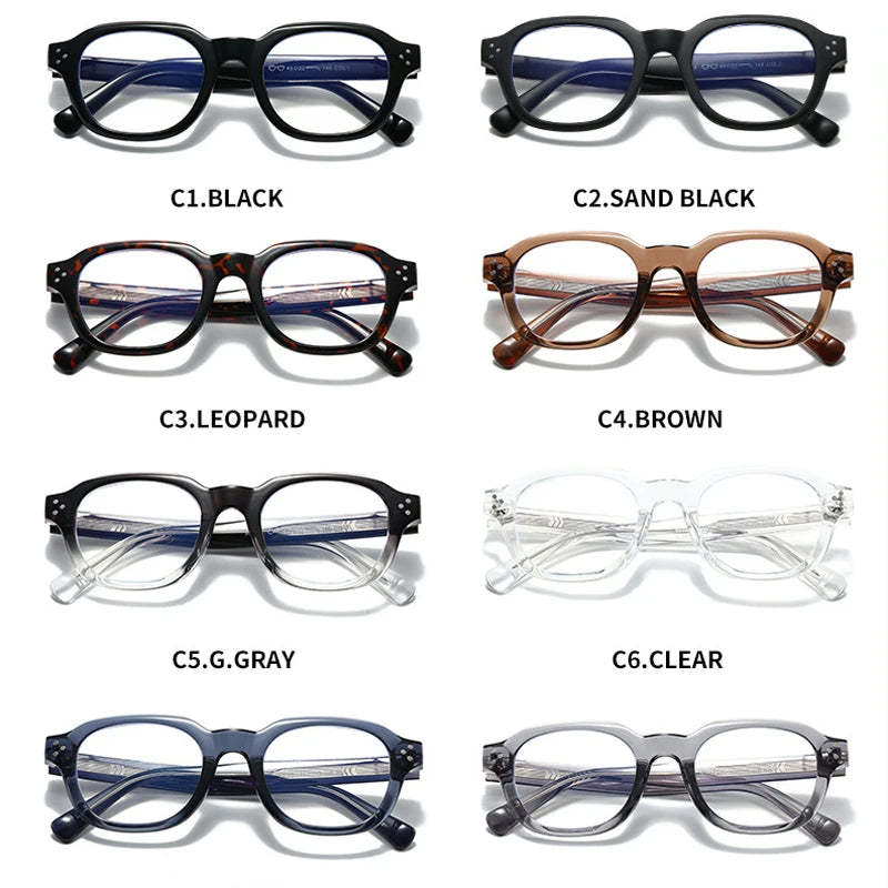 JNPCXI New Acetate Glasses Frames for Men Protect Eyes Anti Blue Light Square Fashion Eyeglasses Optical Eyewear
