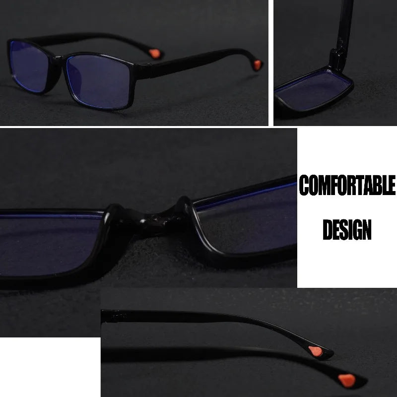5 Pairs of Men's Reading Glasses Anti Blue Light Glasses Classic Square Frame Unique Design Retro Design Comfortable Fit