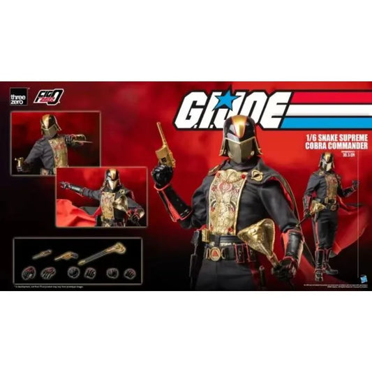 Original Hasbro Threezero FigZero G.I. Joe Series 1/6 SNAKE SUPREME COBRA COMMANDER Action Toy Figure Mode Ornaments