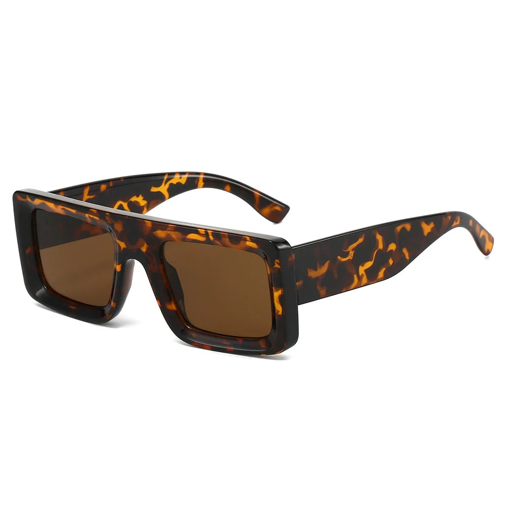 JNPCXI New Square Sunglasses Women Shades UV400 Retro Trending Rivets Men Gradient Sun Glasses