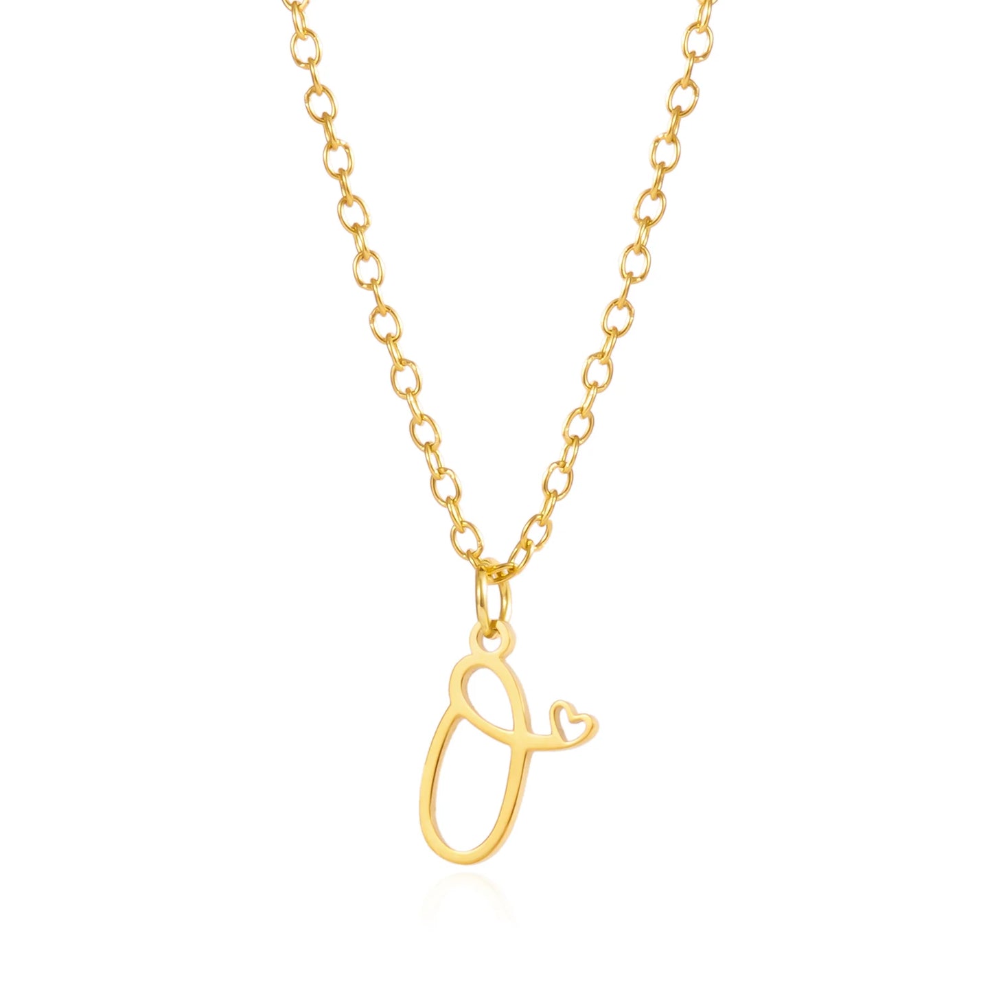Fashion Stainless Steel A-Z Initial Letter Necklace For Women Elegant Gold Color 26 Alphabet Pendant Jewelry Girls Birthday Gift