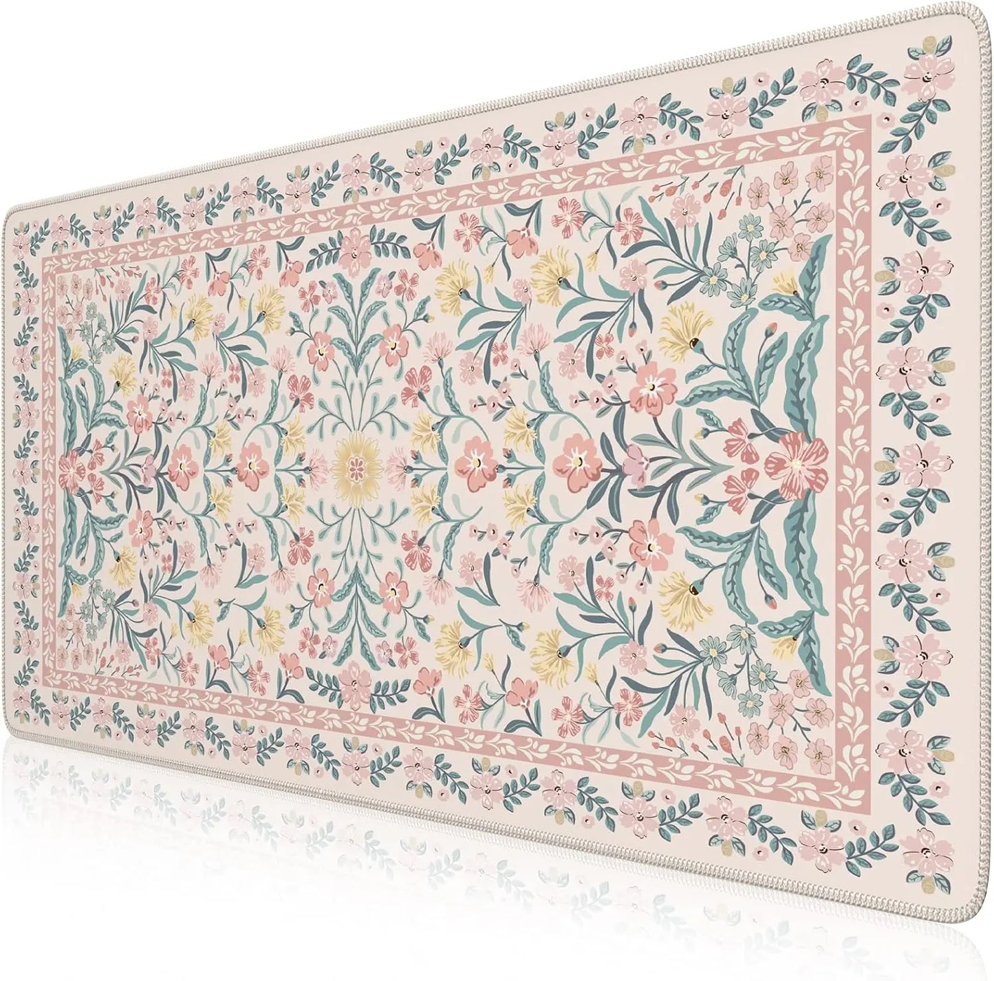 Desk Mat for Keyboard and Mouse, Large Mouse Pad, Desk Pad Mat, Anti-Slip Big Mousepad with Stitched Edges for Computer Desktop