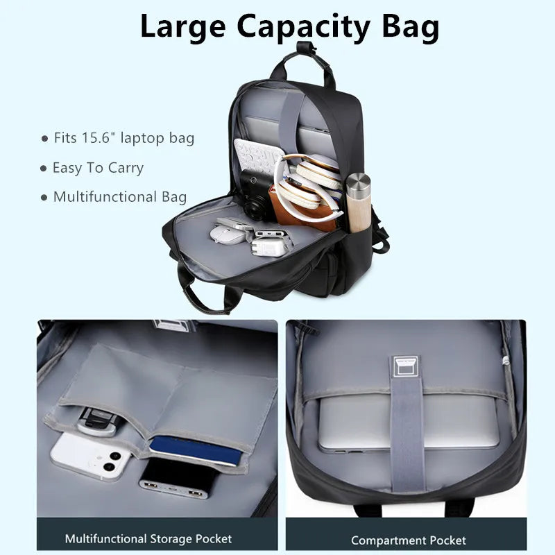 JEEP BULUO Trend Casual Feature Backpack Computer Men's 15" Laptop Travel Bag