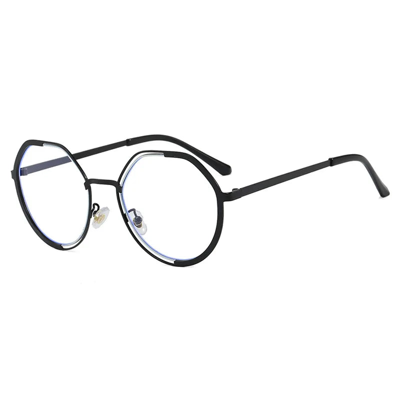 JNPCXI Round Eyeglasses Retro Trendy Lightweight Frame Comfortable Wear Glasses Women