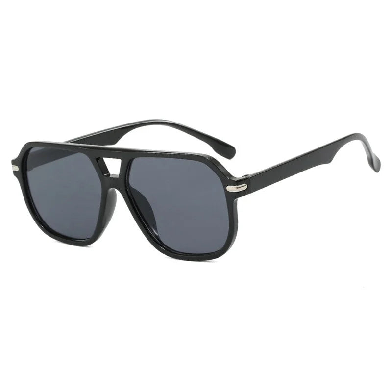JNPCXI Retro Double Rivet Square Sunglasses Women Luxury Brand Designer Rectangle Fashion Sun Glass Vintage Eyewear Female