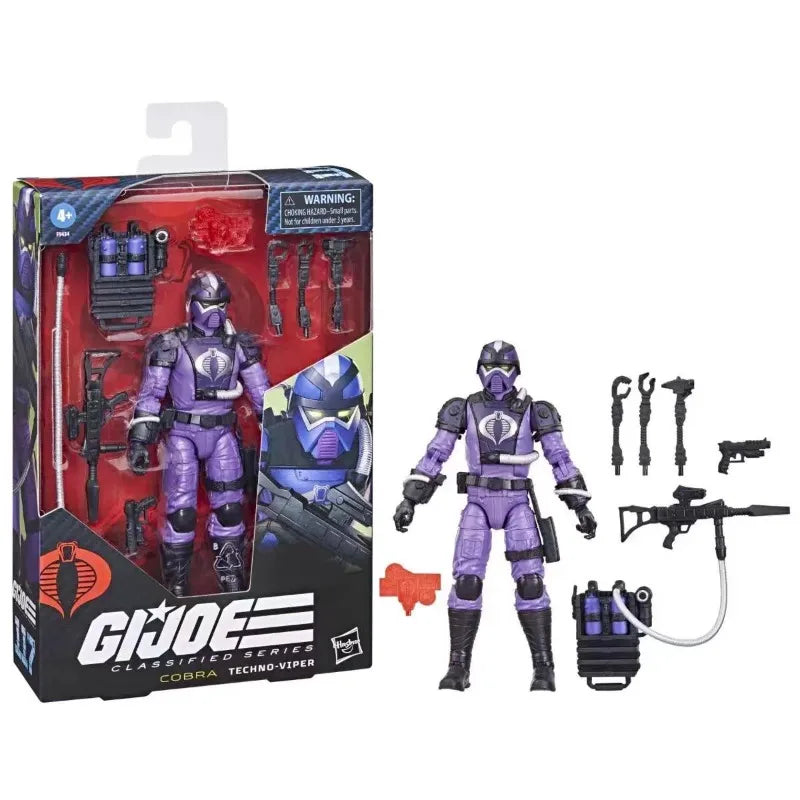 Original Hasbro G.I. Joe Classified Series 117 Cobra Techno Viper Action Figure Collection Toys Model
