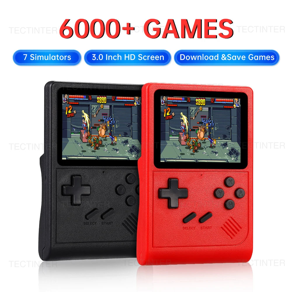 GB300 Handheld Game Console 3.0" Screen AV Output 8G 6000+ Built-in Retro Games