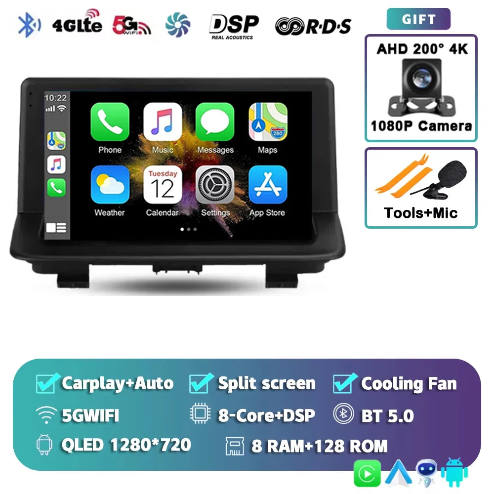 For Audi Q3 1 8U 2011 - 2018 2K 12+256 QLED Android 15 CarPlay Car Radio Multimedia Video Player GPS stereo Head Unit 4G WIFI