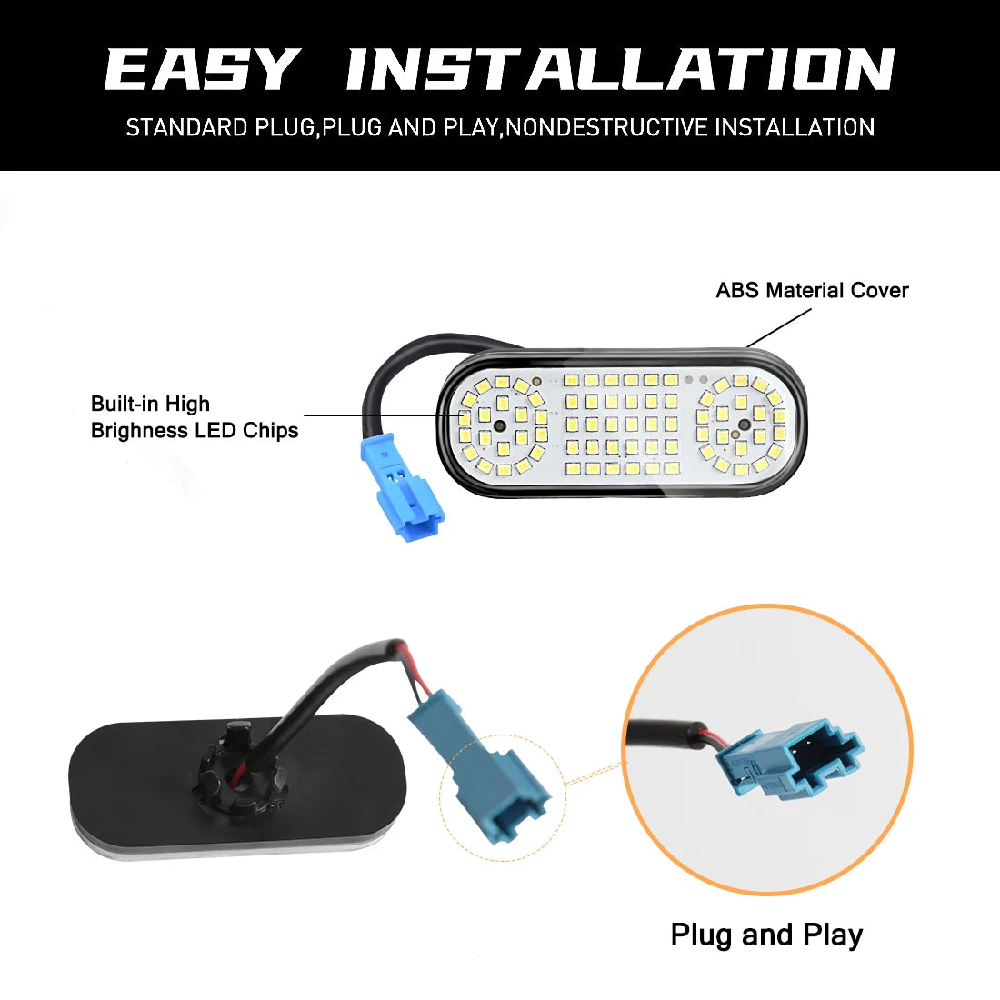 70 LED For Tesla Model Y 2021 2022 2023 2024 Trunk Lights Interior Luggage Tail Boot Lamp Original Connector Car Accessories