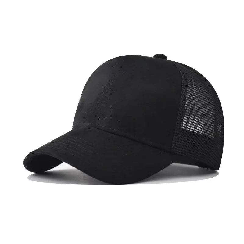 Summer Mesh Baseball Cap Women Men Letter Patch Casual Breathable Snapback Hats