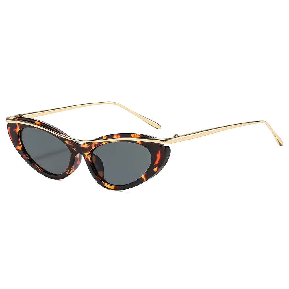 JNPCXI New Small Cat Eye Retro Sunglasses Women Fashion Brand Design Gradient Shades UV400 Men Punk Sun Glasses