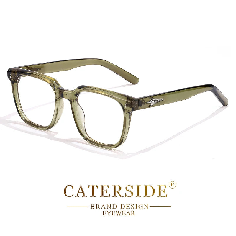 CATERSIDE Minimalist Anti Blue Light Glasses Men Brand Design TR90 Square Frames Eyewear Fashion Women Optical Eyeglass Frame