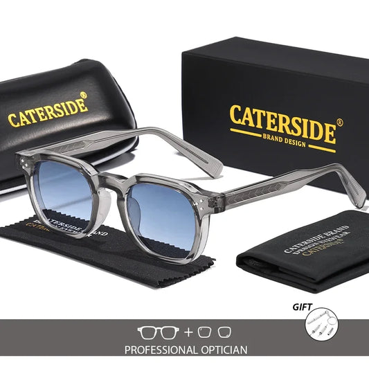 CATERSIDE Fashion Prescription Sunglasses 1.56 Refractive Index Lens Men's Small  Square Frame Women's Optical Sun Glasses