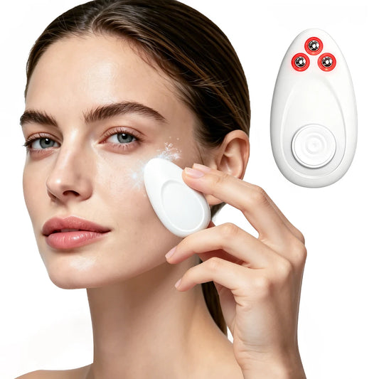 Skin-Sensor Vibration Facial Eye Massager 3 Ice-Cooling Roller Balls For Face Eyes Chin Vibration Lift Tightening Skin Tool