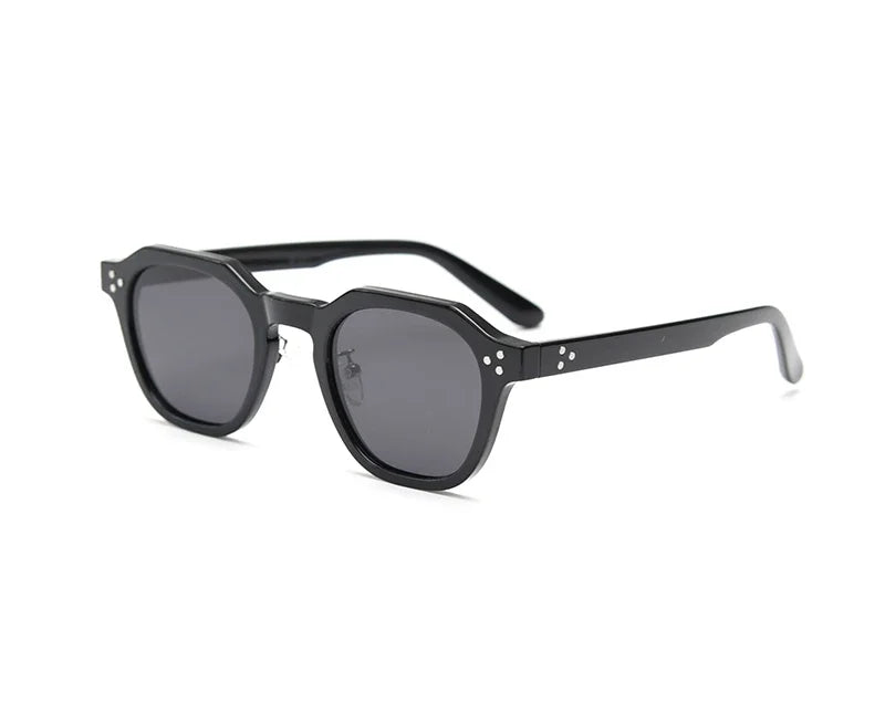 JNPCXI Retro Sun Glasses for Women TR90 Frame Polygon Polarized Sunglasses Uv400 Male Green Brown Lens