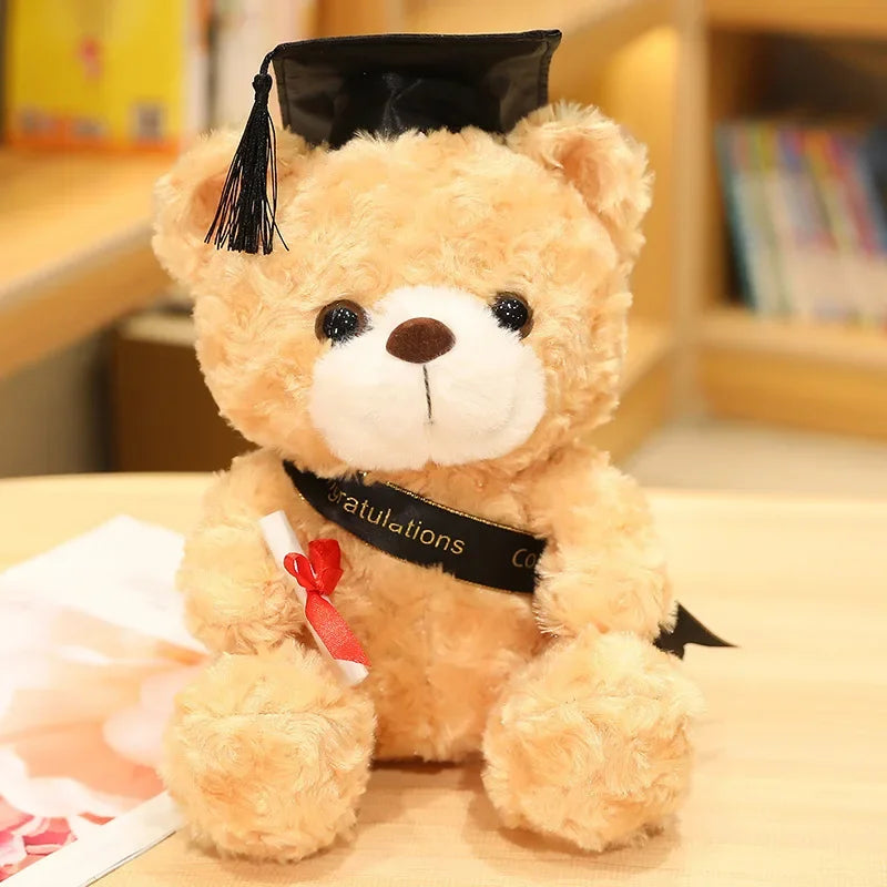 23cm Cute Doctor Cap Bear Graduation Bear Plush Doll Soft Bachelor Bear Plush Toy Birthday Graduate Gifts for Student Kids