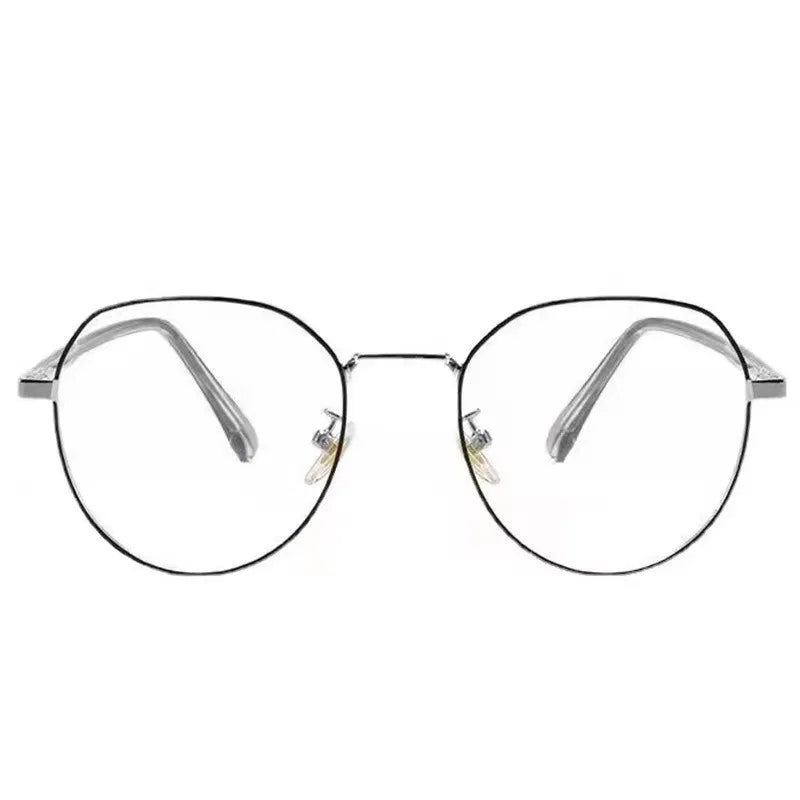 Women’s Oval Frame Fashion Glasses  Minimalist Styl, Metal Hinges