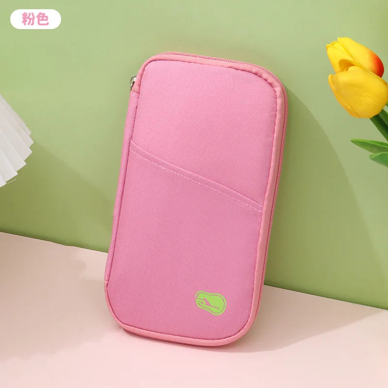 Multi-Functional Wallet-Style Travel Document Holder Men's Women's Style Passport Wallet Organizer Bag Wholesale Stock Available