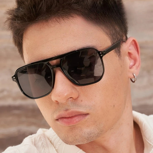 1pc Men's Casual Fashion Glasses - Classic Full-Rim Design Lightweight & Durable, Includes Cleaning Cloth for Father’s Day