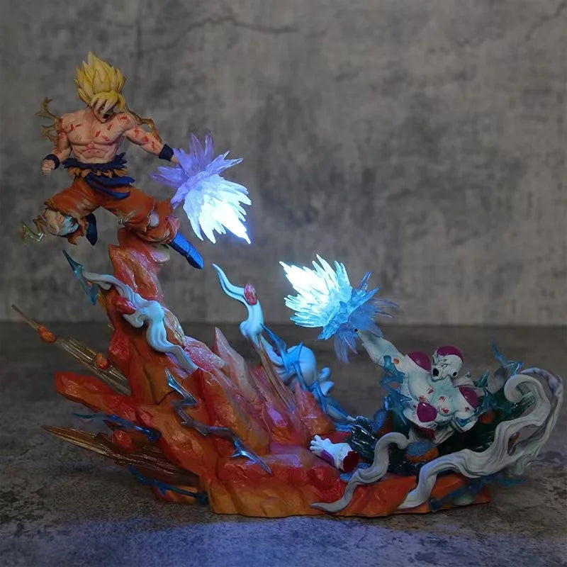 Anime Dragon Ball Z Freezer Vs Son Goku Figurine 21CM GK Pvc Action Figures Statue Collection Model Toy Gifts